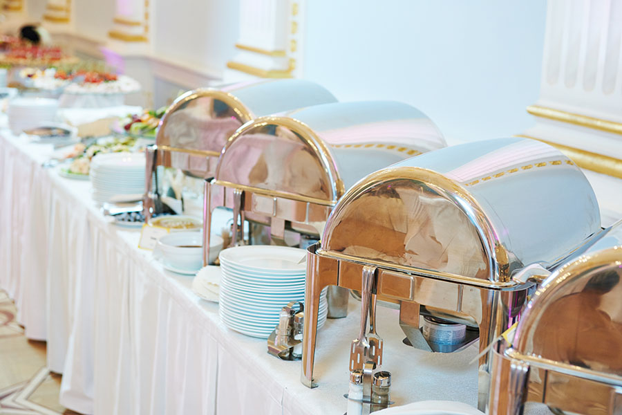 Photo of a buffet in an event